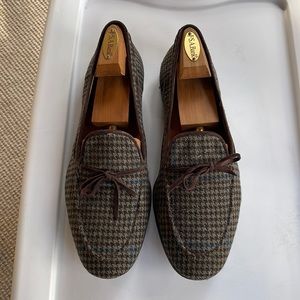 Michael Bastian by Stubbs and Wooton olive/brown/blue wool loafers. Size 11.5 US